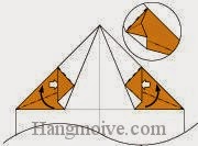 Bước 6: Mở lớp giấy từ vị trí mũi tên, kéo và gấp lớp giấy lên phía trên. Bước 6: Mở lớp giấy từ vị trí mũi tên, kéo và gấp lớp giấy lên phía trên.