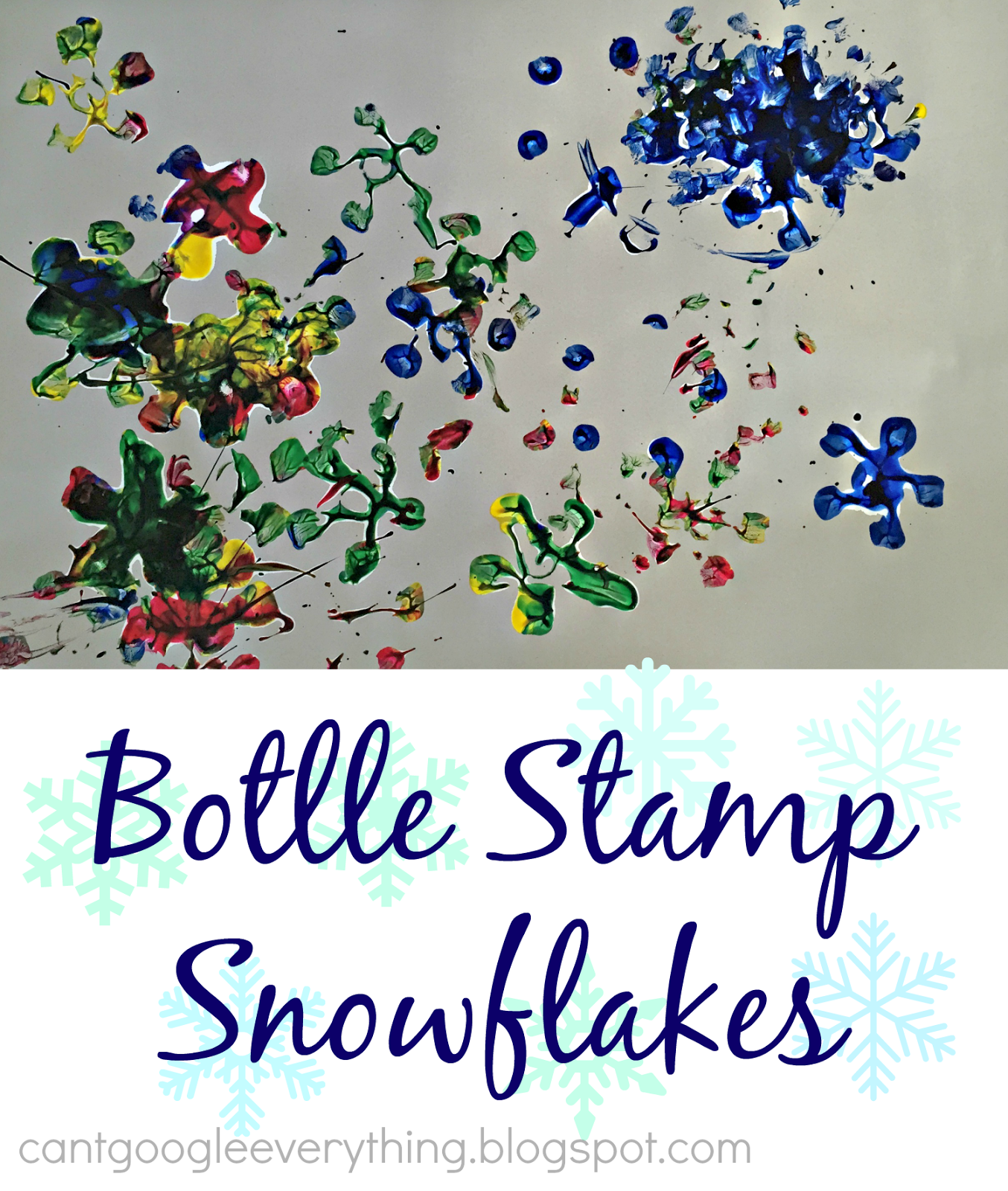 Bottle Stamp Snowflakes Toddler Activity - My Mini Adventurer