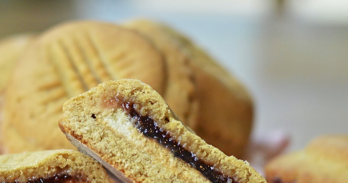 Double Stuffed Peanut Butter and Jelly Cookies Virtually Homemade
