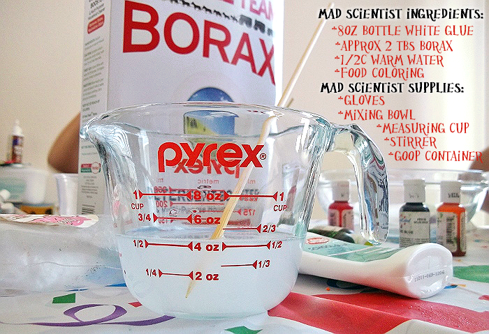 Borax Mad Scienties Goop Gak Recipe