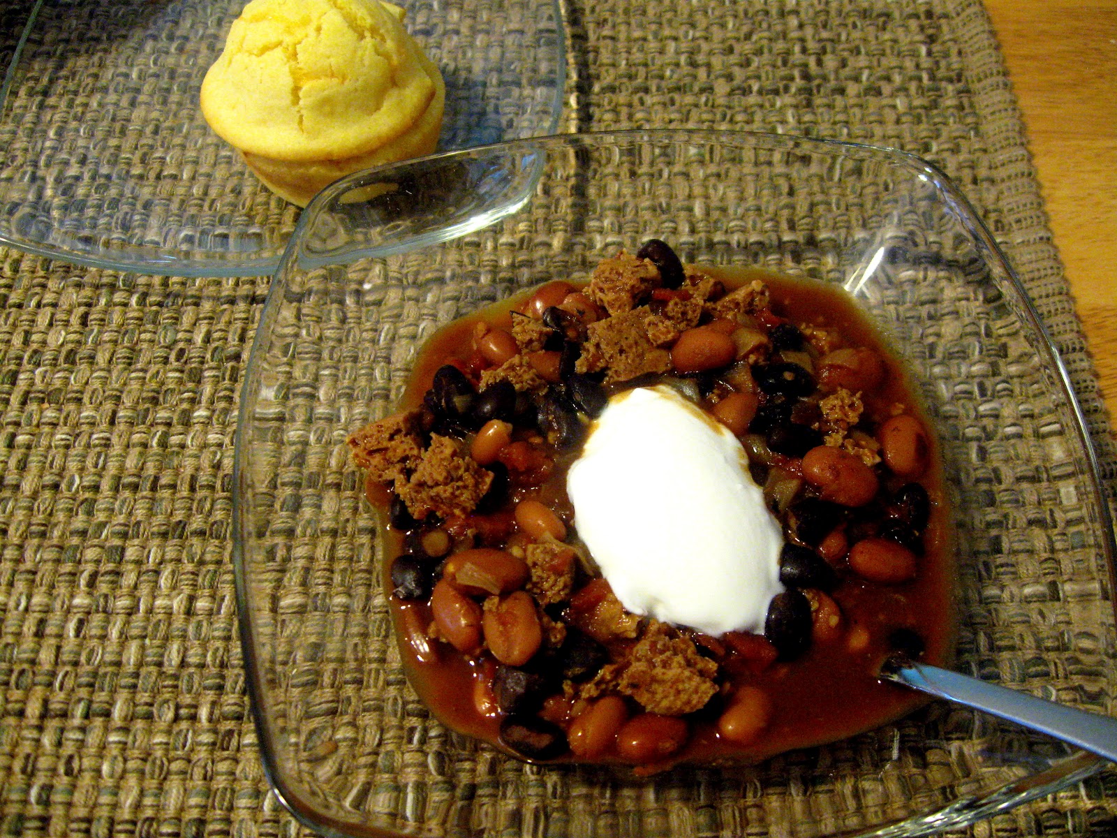 Tofu & Bean Chili Searching for Dessert