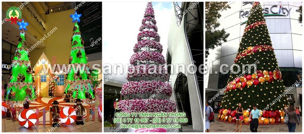 Nhận trang trí cây thông noel đẹp giá rẻ uy tín chuyên nghiệp