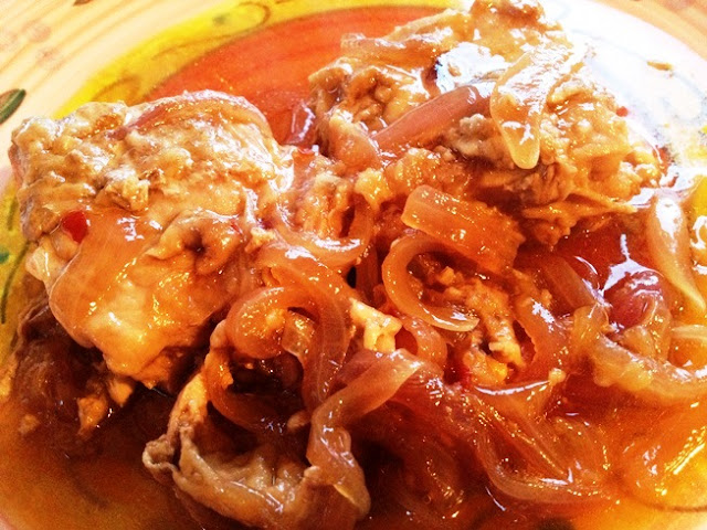 medaglioni di filetto di maiale in agrodolce