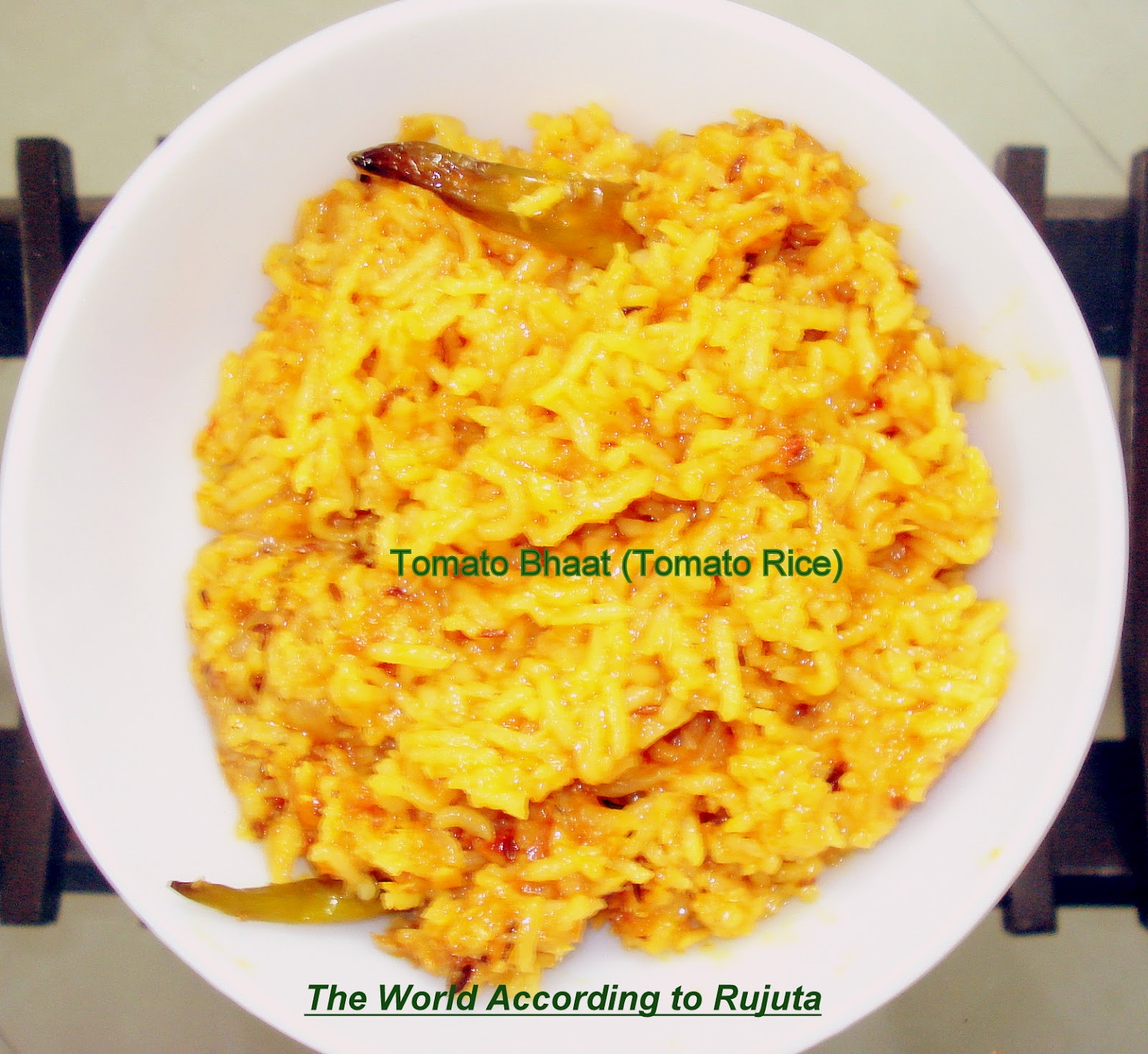 The World according to Rujuta Tomato Bhaat ( Tomato Rice)