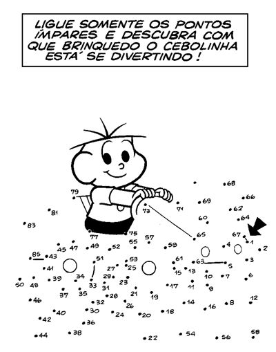 imagens Ligar pontos da turma da monica pintar Desenhos Para Colorir Ligar pontos da turma da monica