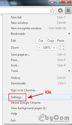 Alt + E dan Settings. Tekan Alt + E pada keyboard, kemudian klik Settings.