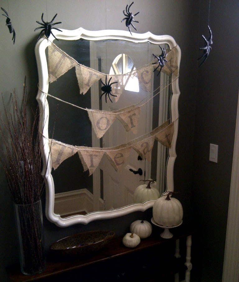 Brick Home Love Halloween Decorating