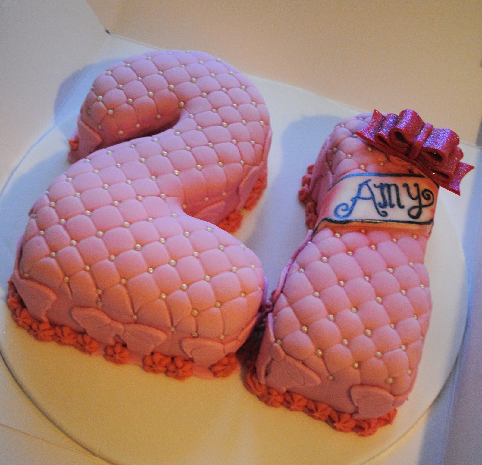 CakeyCouture Ted Baker inspired 21st Birthday cake