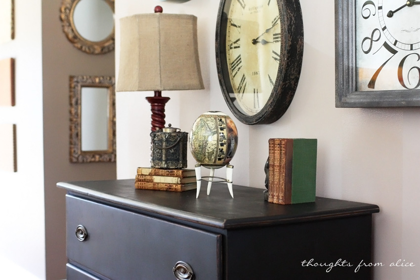 Clock Gallery Wall and an ASCP Dresser Makeover