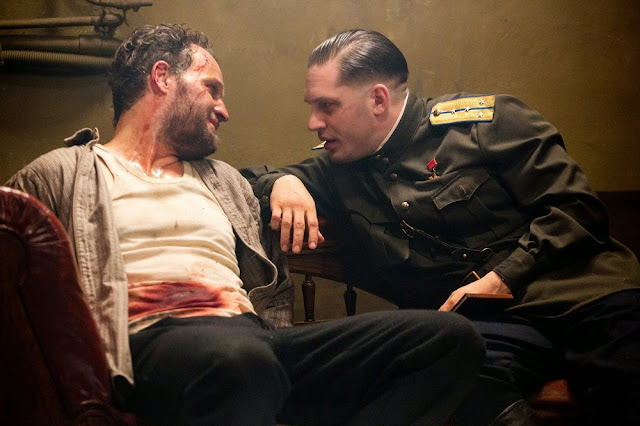 Has John Connor gone too far to the past? Oops, sorry, wrong movie. Jason Clarke only plays a small role here while Tom Hardy is back with his fake accent playing yet another non-British or American role. Child 44 still Jason Clarke Tom Hardy
