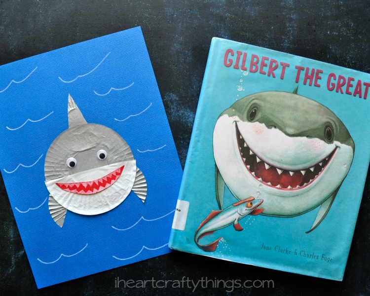 I HEART CRAFTY THINGS Cupcake Liner Shark Kids Craft