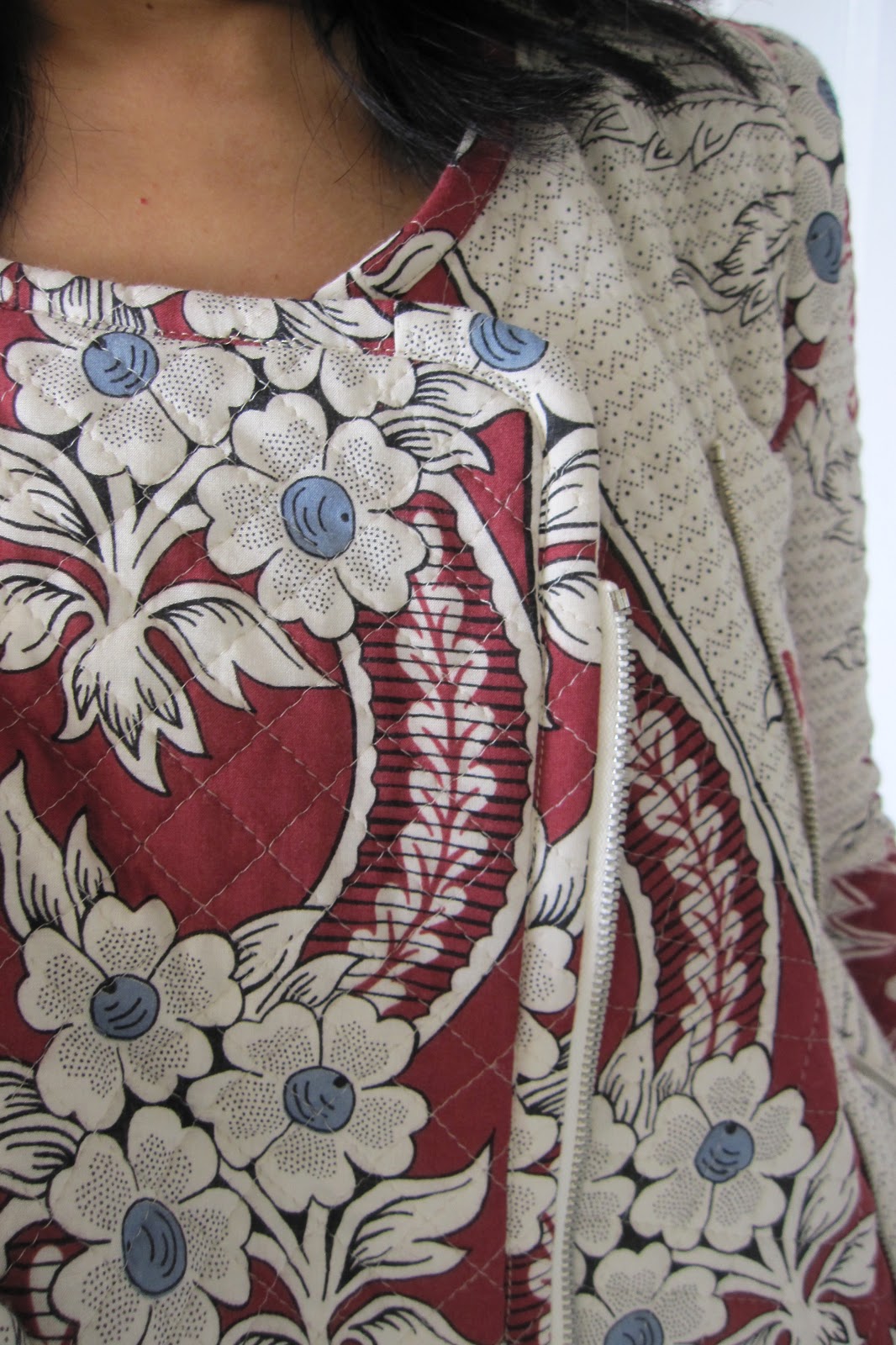 Zara Quilted Floral Biker Jacket — Susie So So