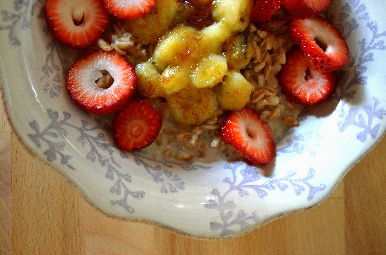 The Cyclist's Wife Breakfast Farro with Caramelized Banana