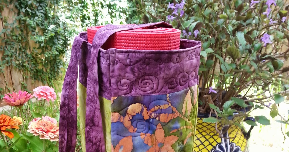 quilted yoga mat tote bag