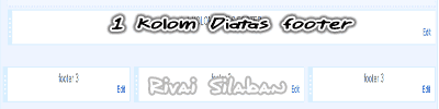 1 kolom layout di atas footer 1 kolom layout