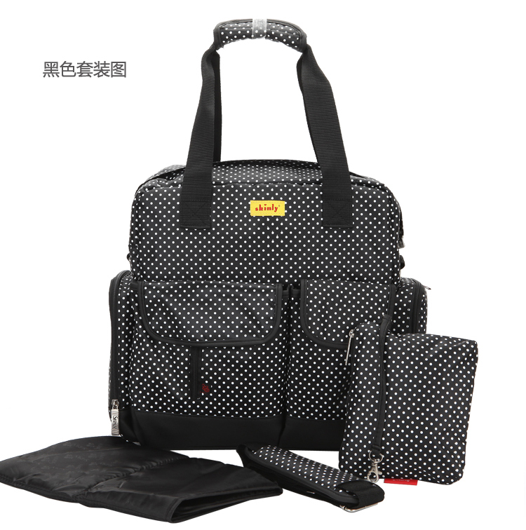 Mummy Baby Shop Malaysia SKB 003 Baby Diaper Bag 妈咪包 *Black 黑色* 买一送四