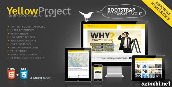 YellowProject Bootstrap Responsive Template