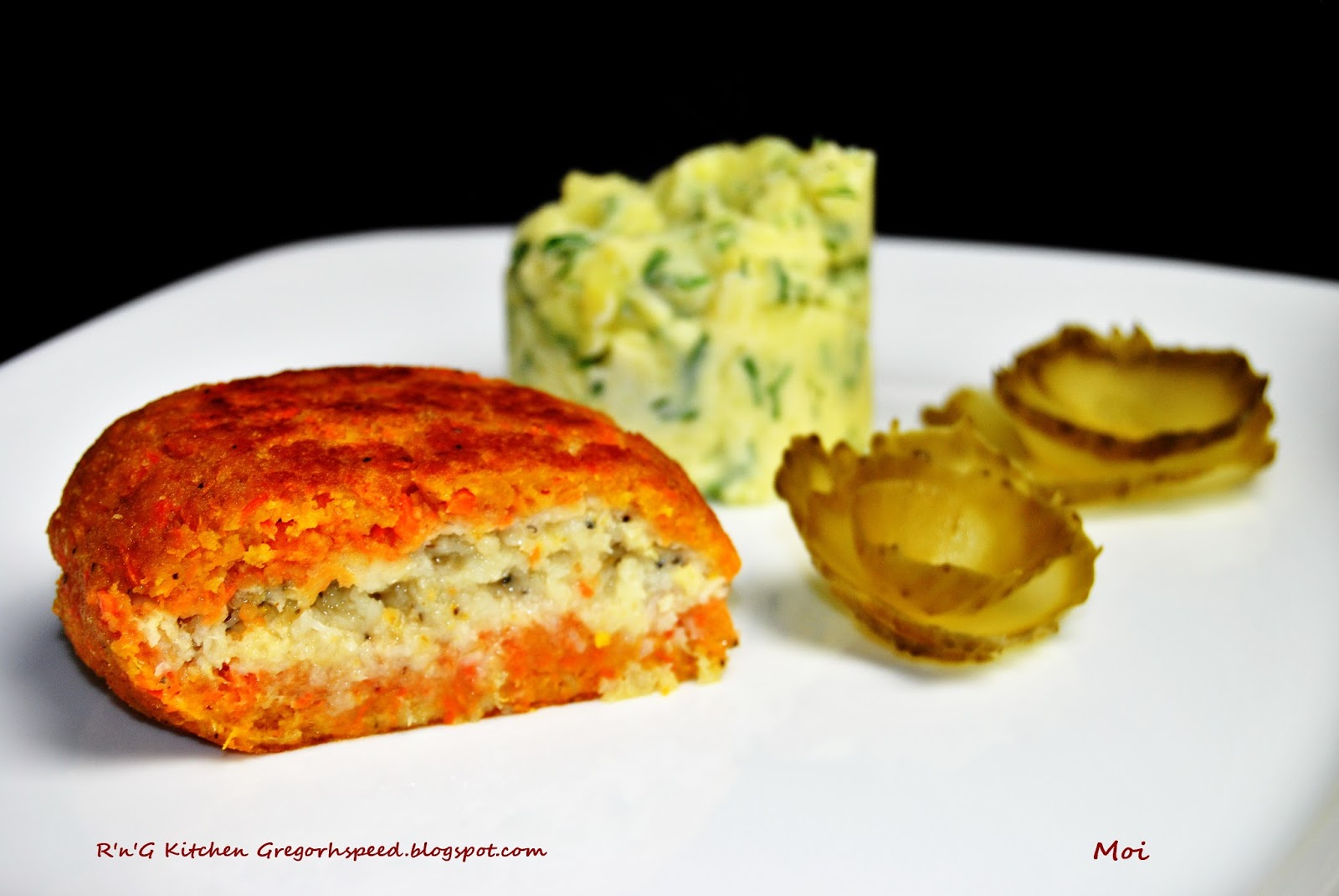 R N G Kitchen Halibut W Panierce Z Marchewki