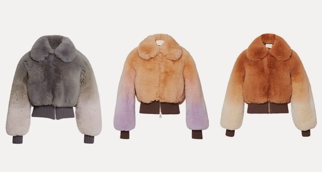 Marc Jacobs 2014 AW Color Degrade Fox Cropped Bomber Jacket Same or Not by Sheena 宣娜:名模女星撞衫穿搭