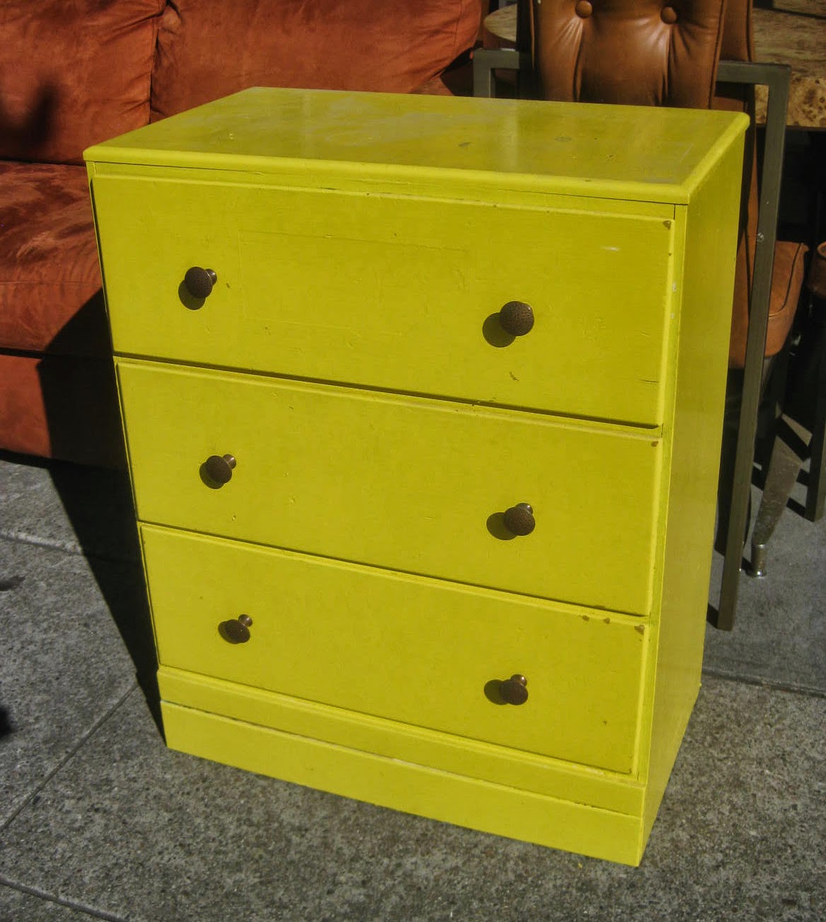 UHURU FURNITURE & COLLECTIBLES SOLD Small Yellow Dresser 40