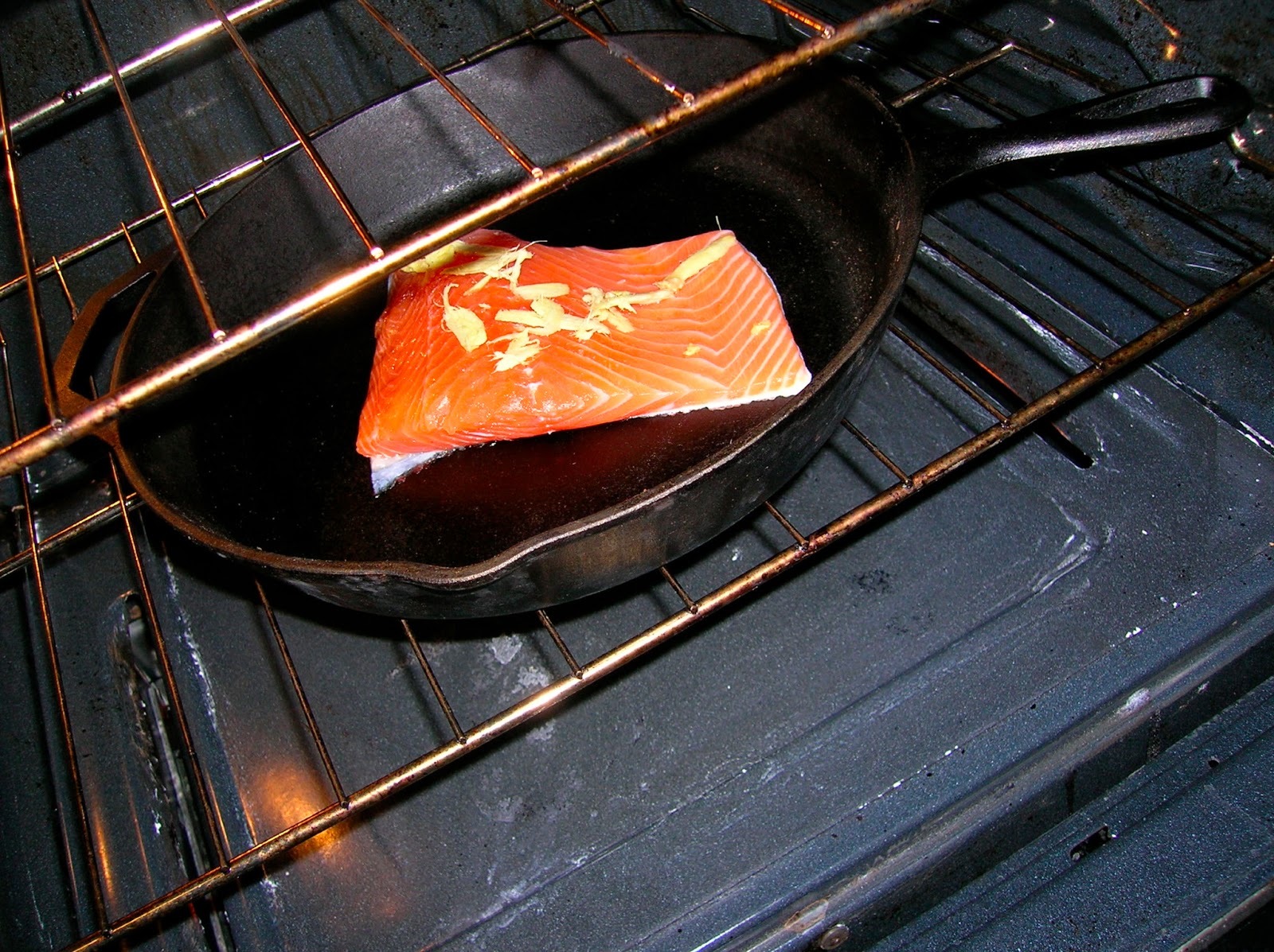 Foodies, Forks and Leeks Cast Iron Salmon, so tender....