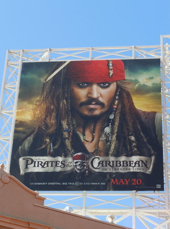 Pirates 4 Johnny Depp movie billboard