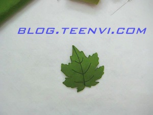 Bước 4: Đặt 2 chiếc lá vừa khít nhau rồi khâu 2 mảnh lá vào - Teenvi Blog Bước 4: Đặt 2 chiếc lá vừa khít nhau rồi khâu 2 mảnh lá vào - Teenvi Blog