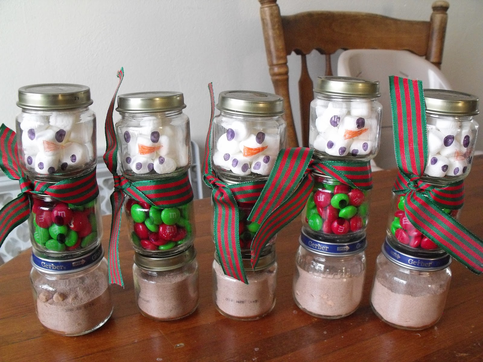 Kate's Great Crafts: Homemade Christmas Presents: Snowman Hot Cocoa Jars