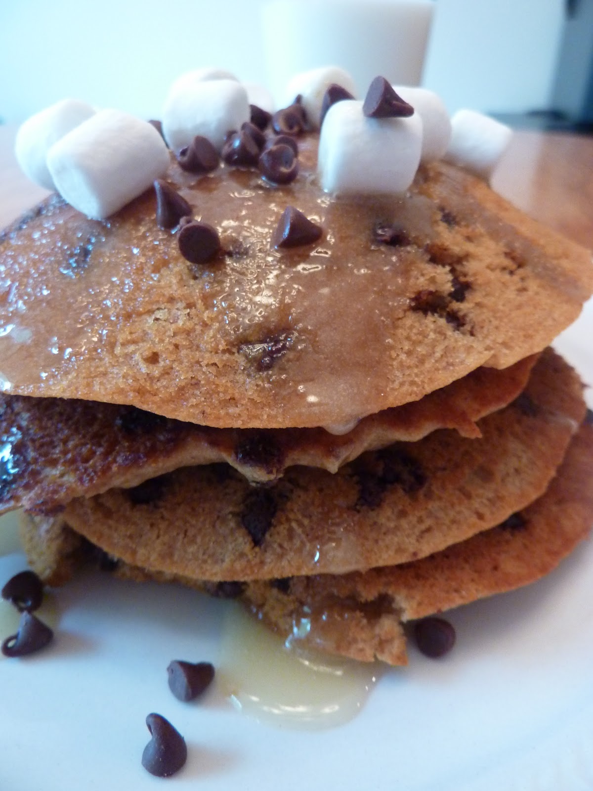 Kimmy's Kitchen S'more Pancakes with Marshmallow Syrup