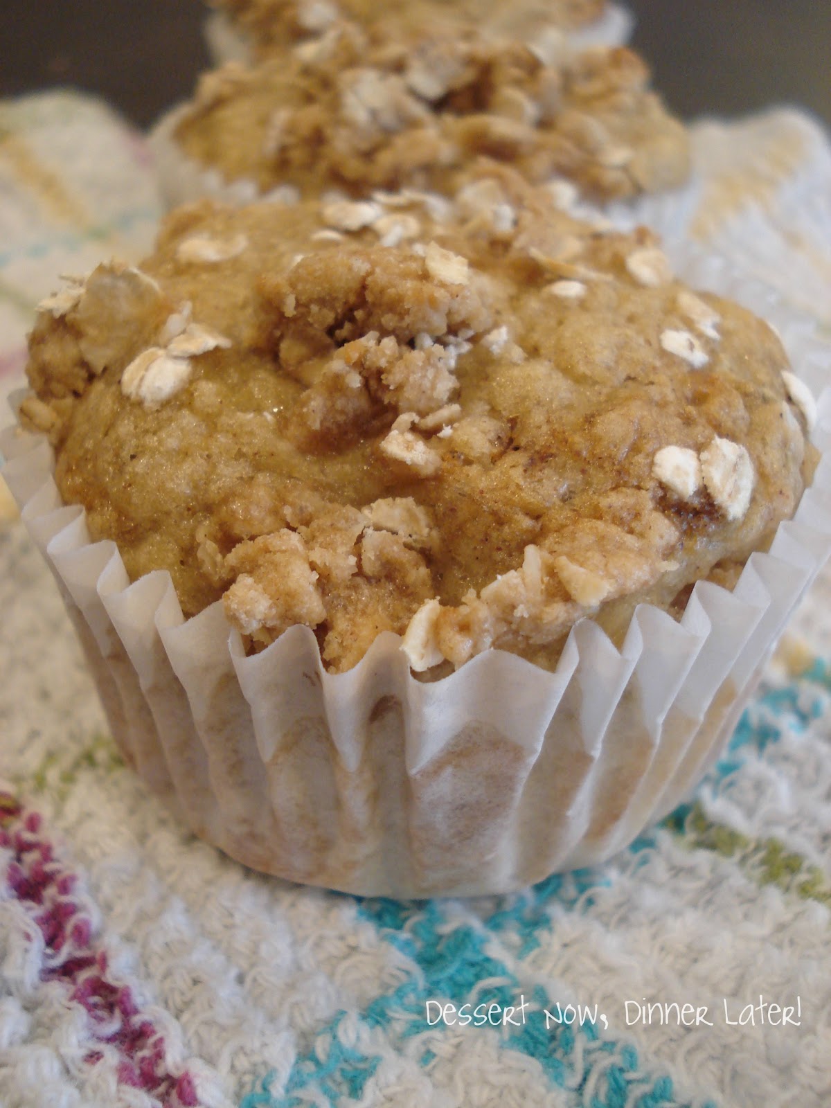Banana Muffins with Cinnamon Streusel Dessert Now, Dinner Later!