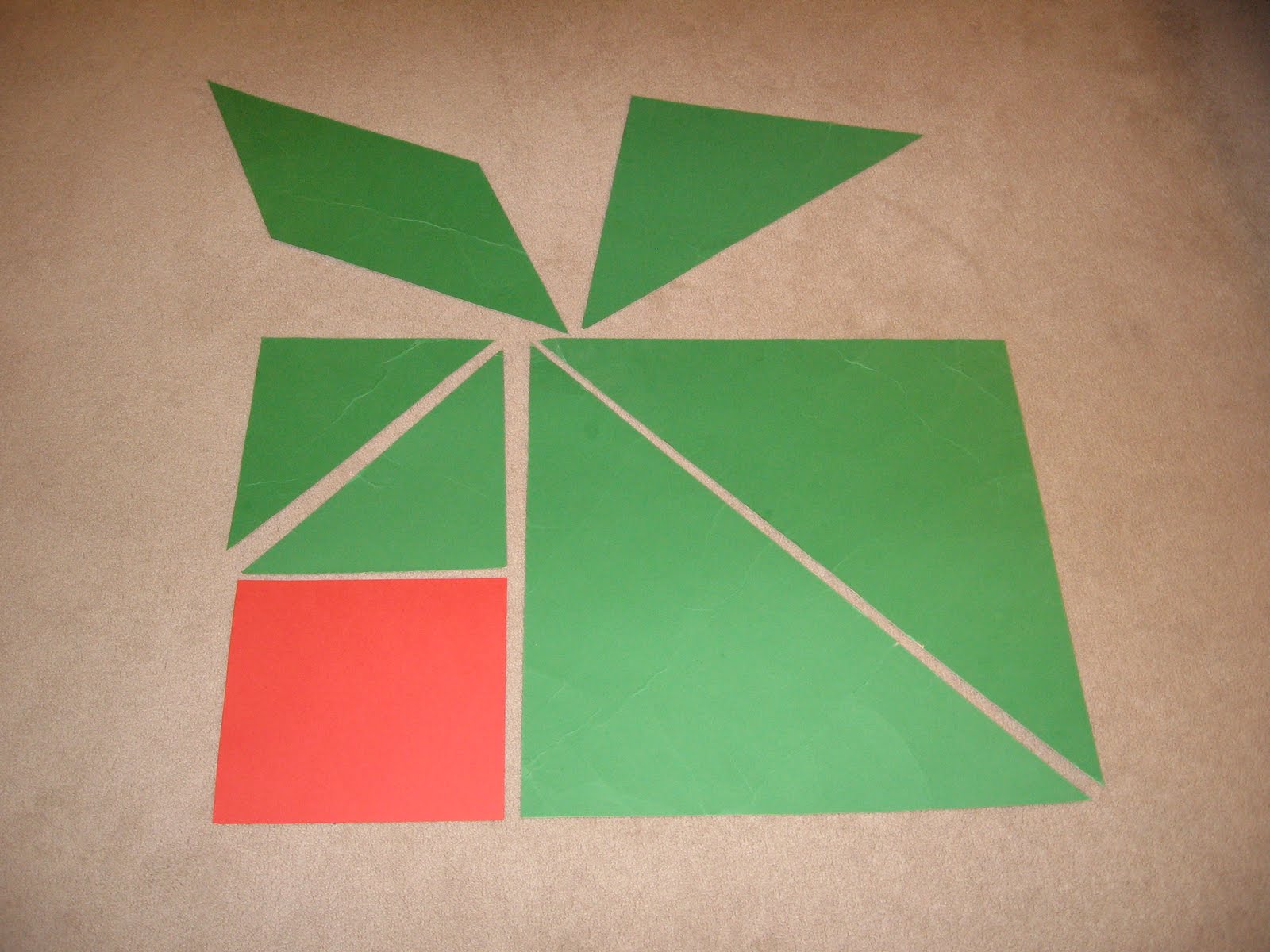 Almost Unschoolers Christmas Tangrams