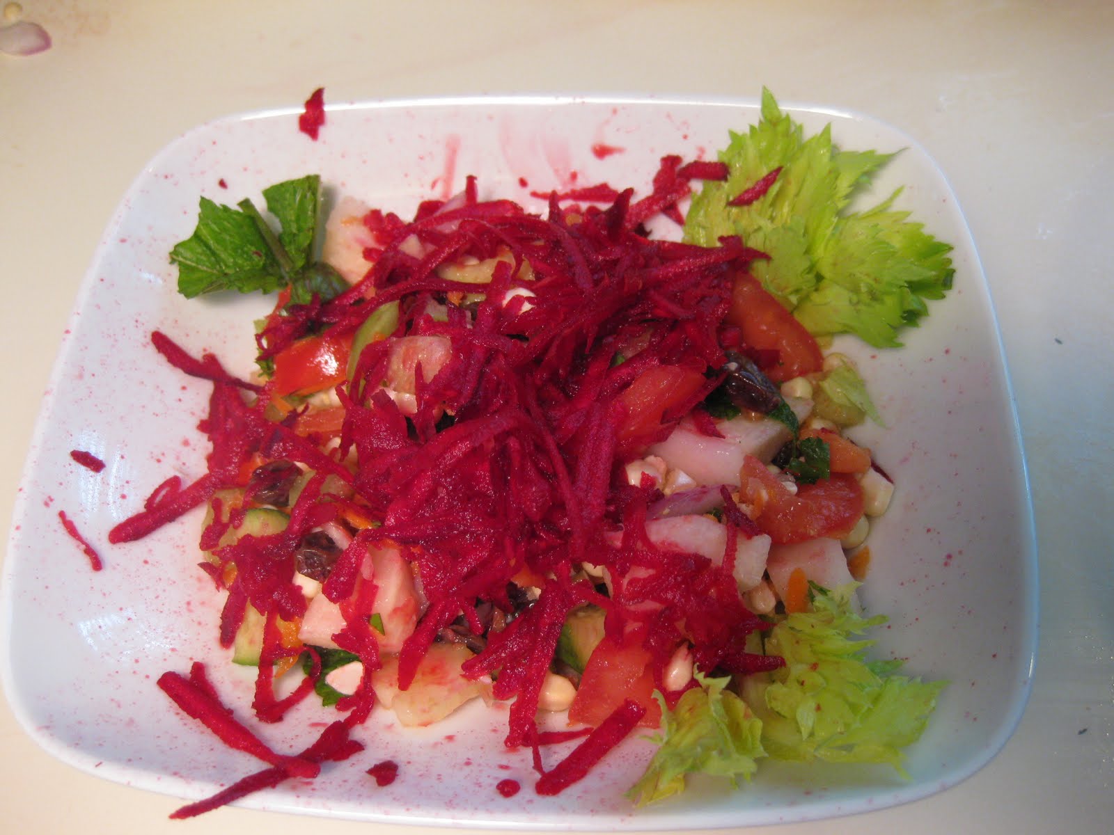 Gluten Free AZ Jicama Rainbow Salad With Mint