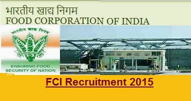 FCI Recruitment 2015
