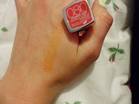 This swatch does make the product look orange but on lips its not.