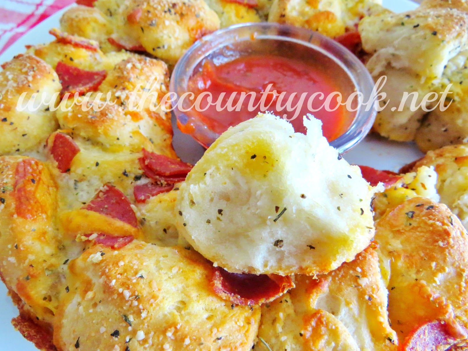 pull apart pizza bread in a bundt pan