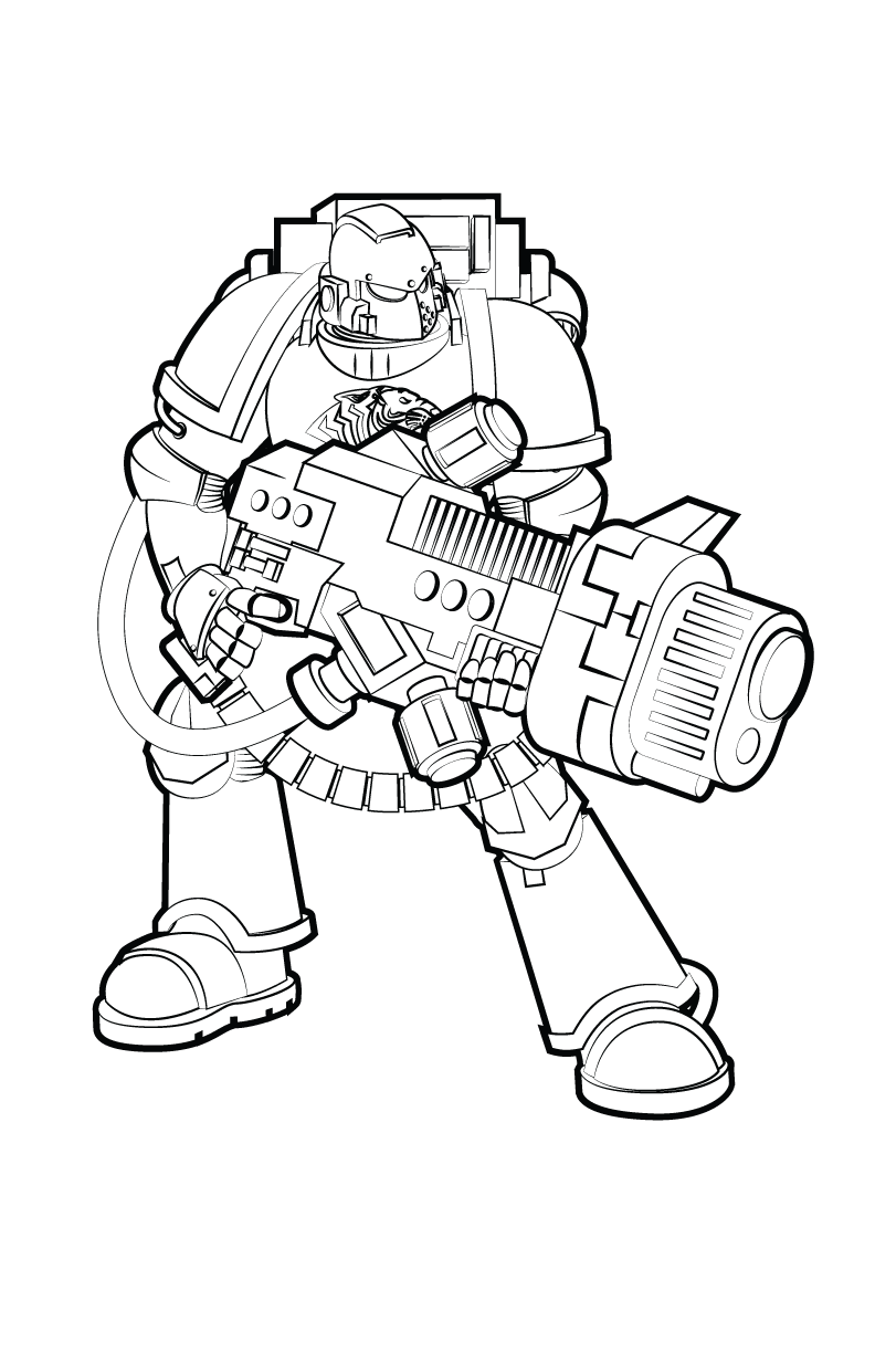 5 Years of Paint: Step-By-Step: Drawing a Space Marine