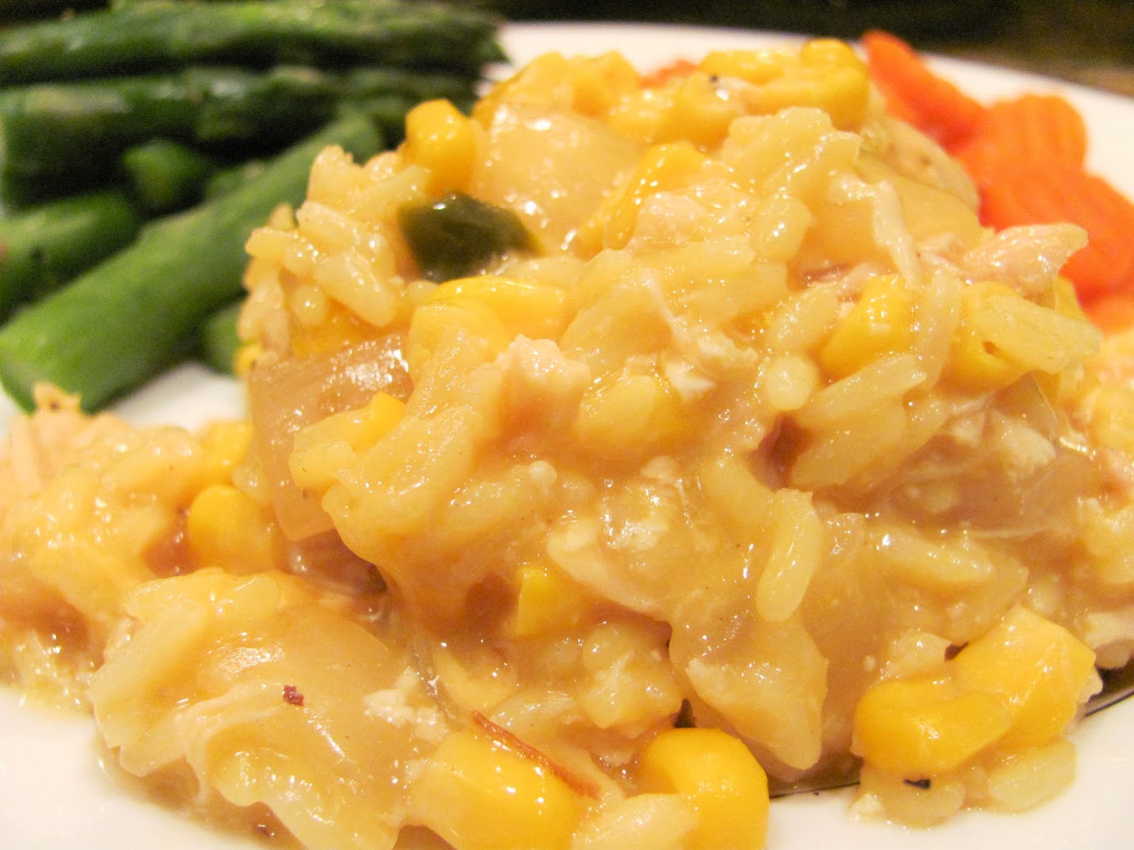With Blonde Ambition Slow Cooker Chicken and Rice Casserole
