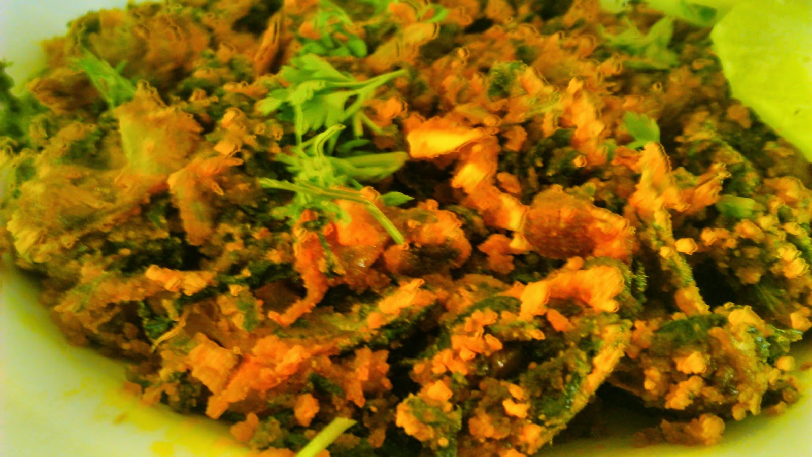 Radish Leaves Besan Mulyachya panache besan Nilam's Recipes