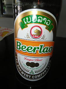 "BEERLAO" the national beer of Laos.
