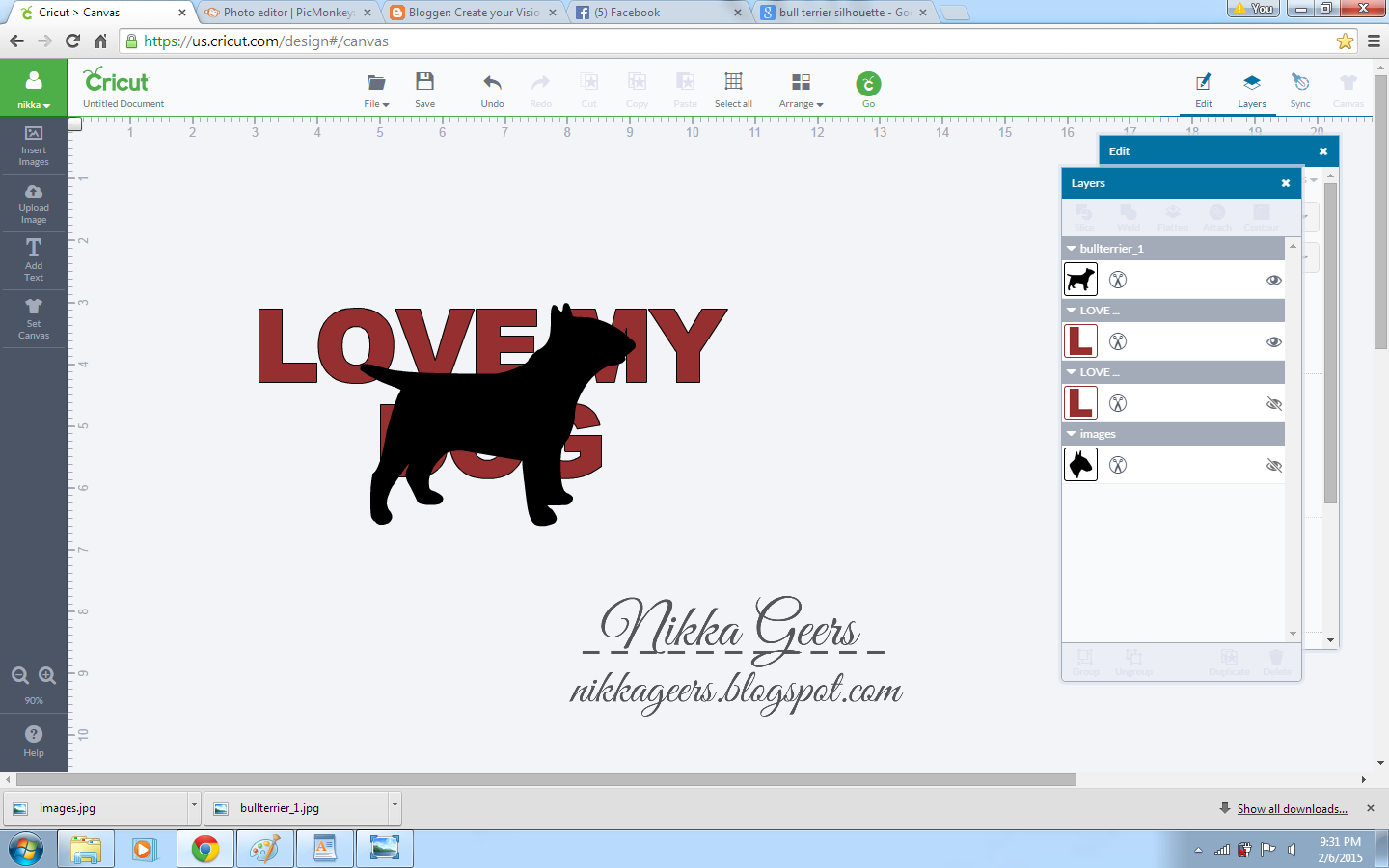 Create your Vision Cricut Explore Tutorial Knockout Text Tutorial