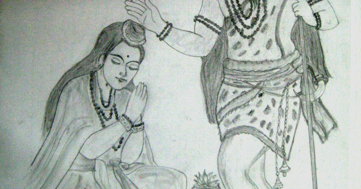 Varthini Arts Lord Shiva Pencil Drawing