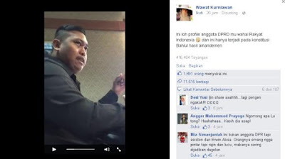 Video anggota DPR Kocak berbicara asap anggota DPR