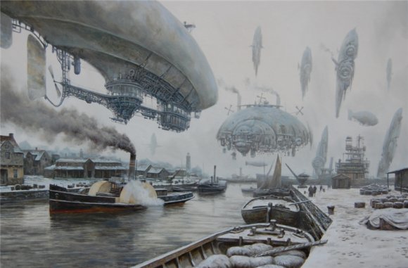 Vadim Voitekhovitch voitv deviantart ilustrações steampunk navios e naves