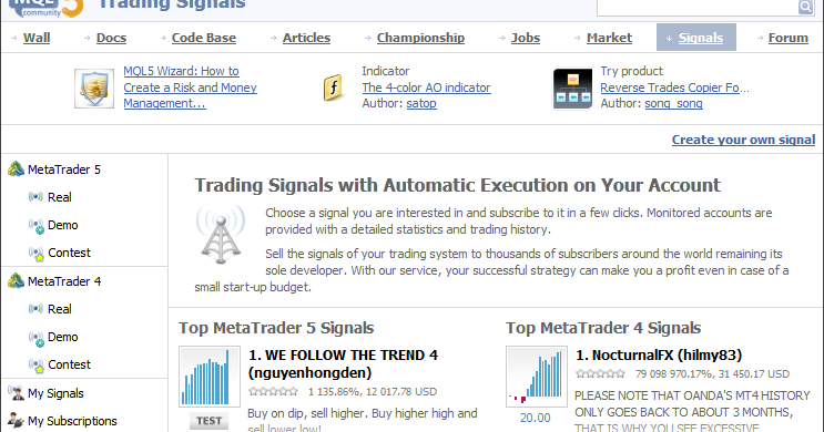 How to subscribe to trading signals 4