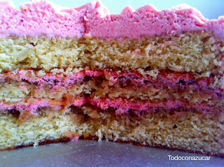 Tarta de fresas con buttercream
