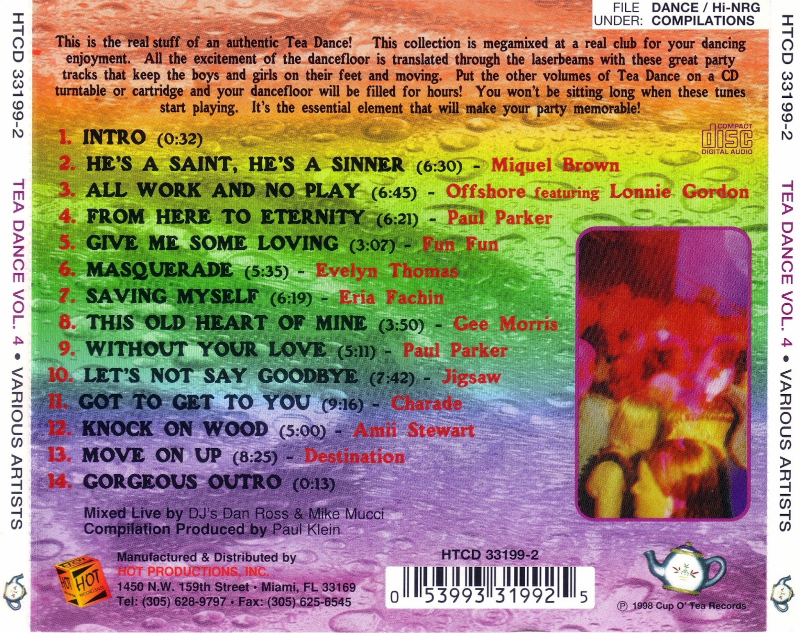 RETRO DISCO HINRG TEA DANCE Volume 4 nonstop mix HiNrg 80's (DJ