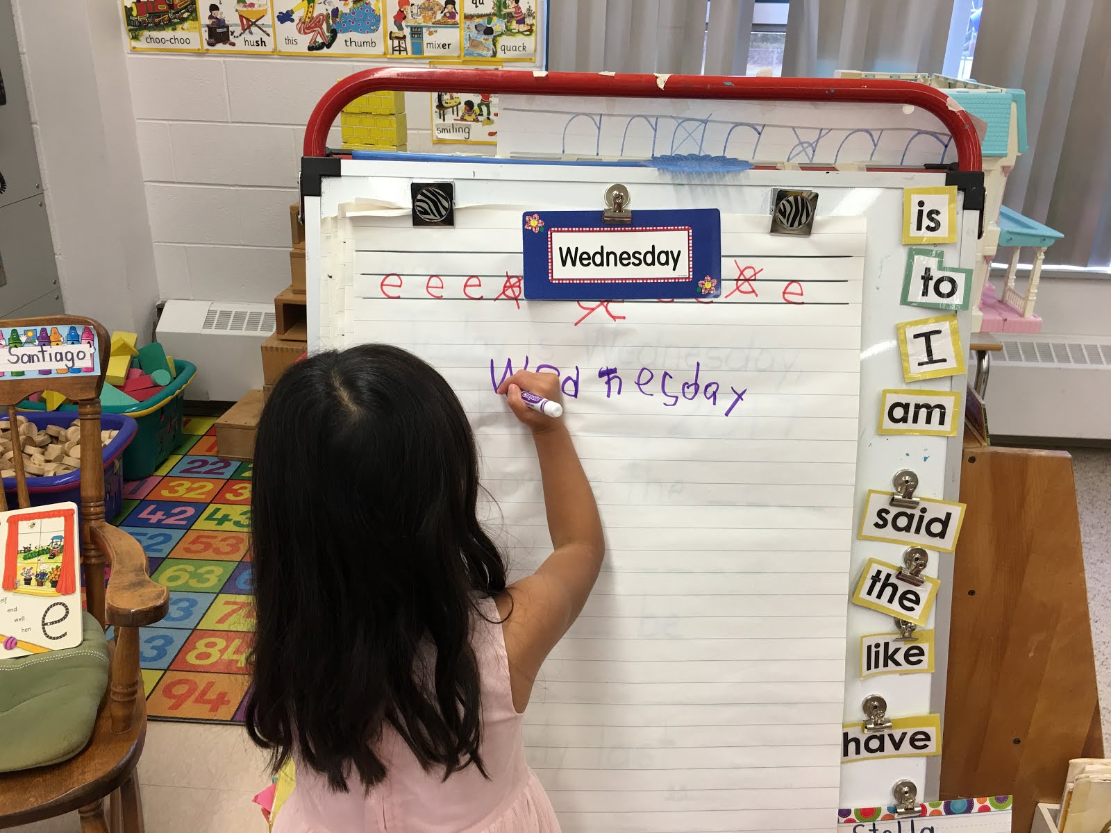 Using classroom words to write