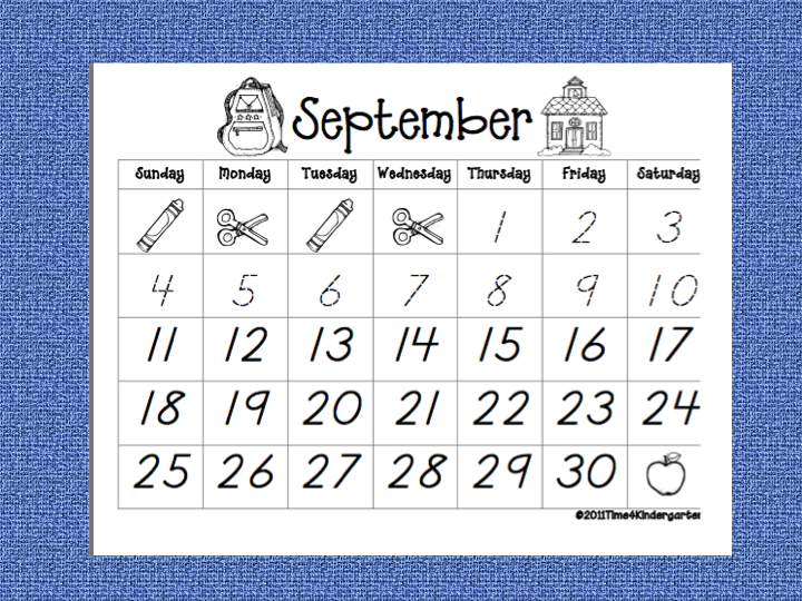 Time 4 Kindergarten: Time 4 Calendar