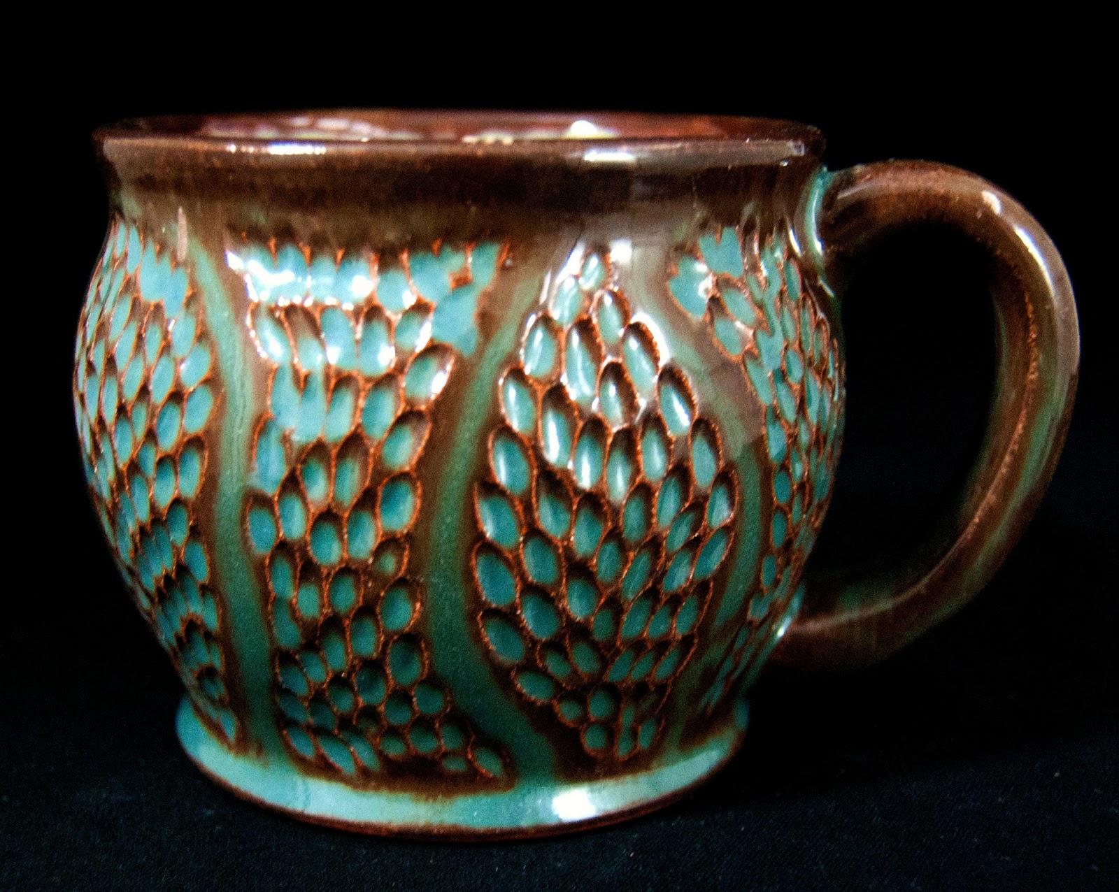 Sullivan's Ceramics, Pottery, Art, and More: Red Earthenware Mug with