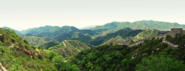 panoramic view of the Great Wall of China